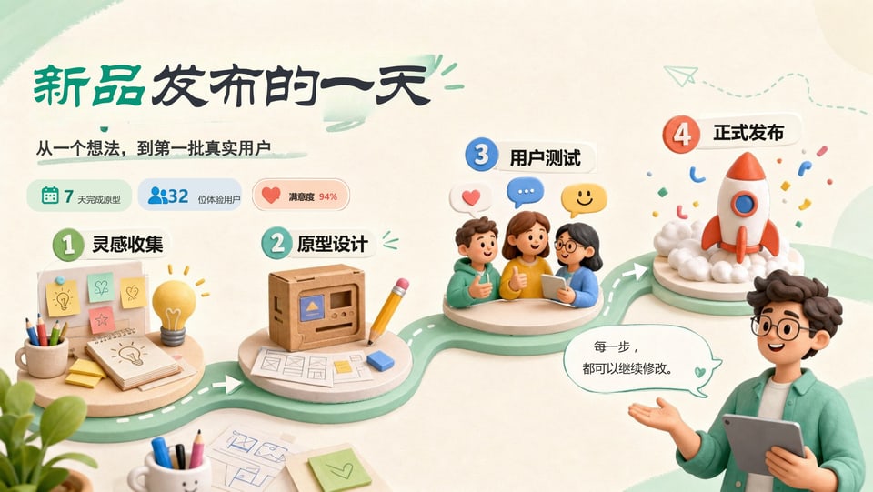 新品发布插画转成的可编辑 PPTX 预览